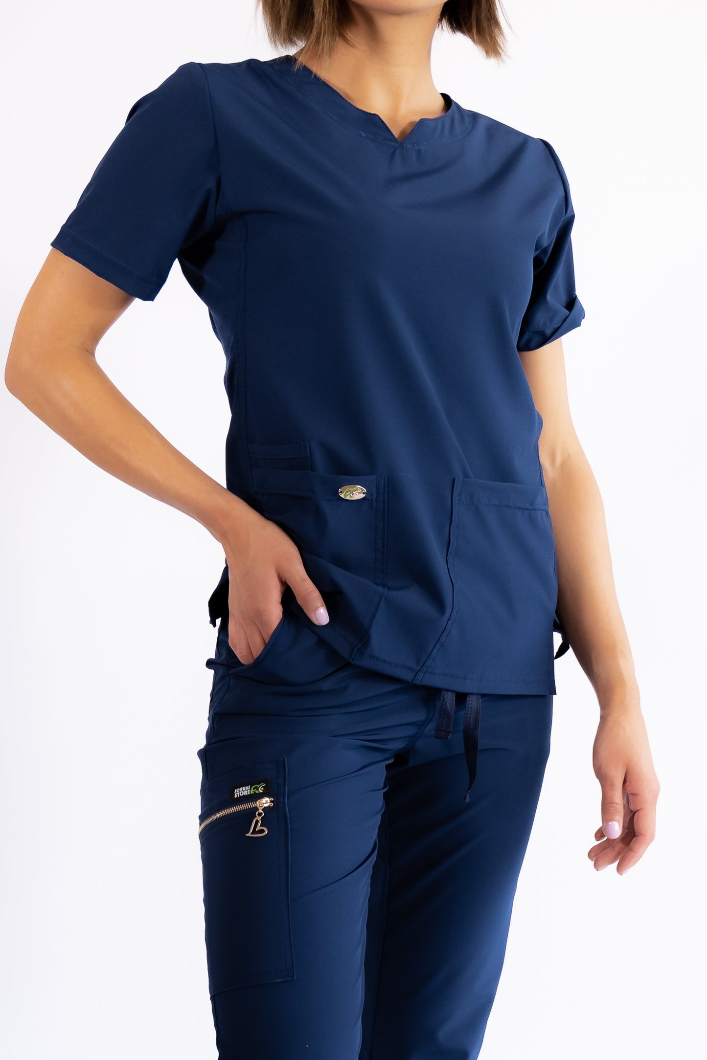 Top Amapola azul marino