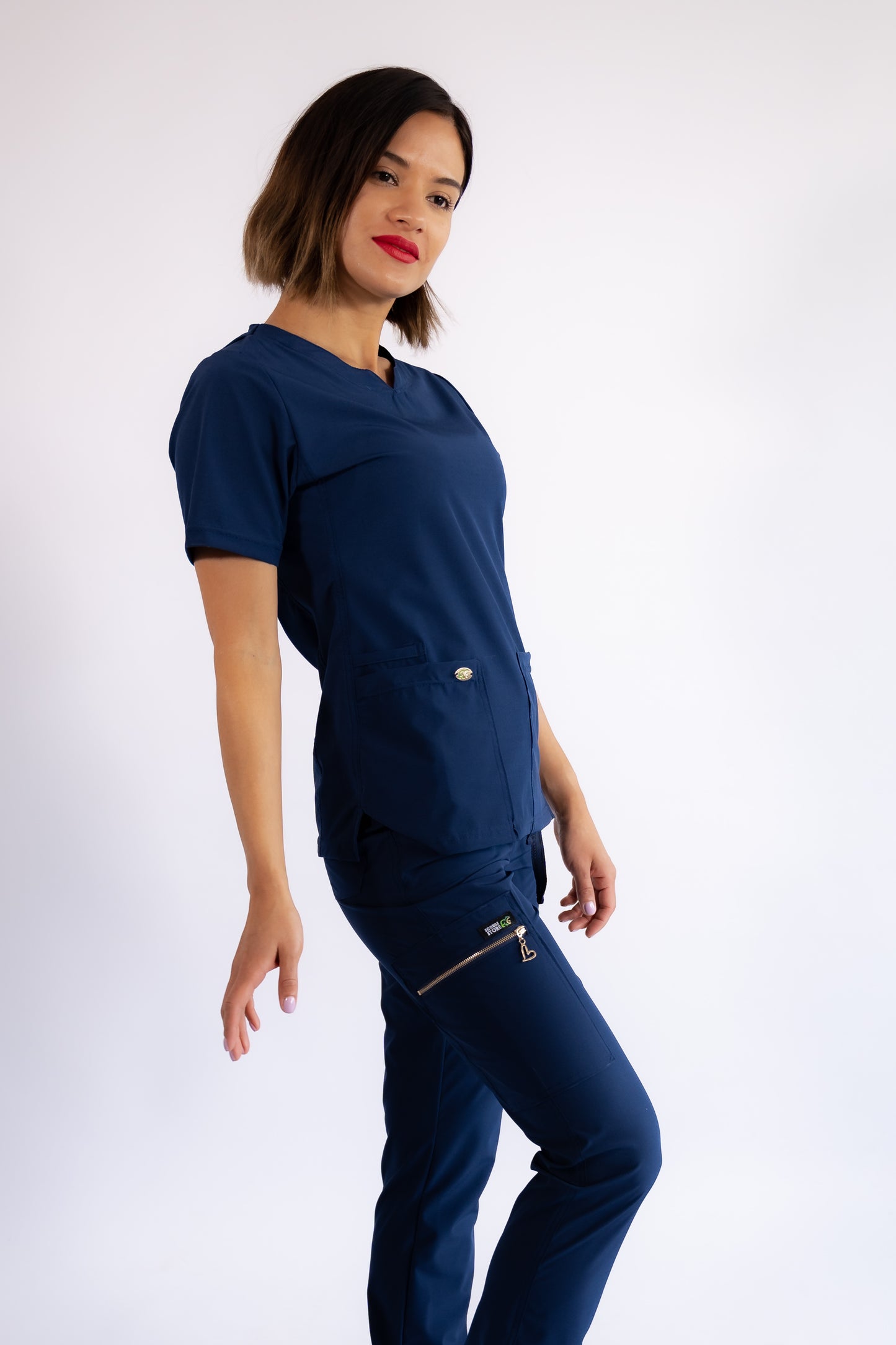 Top Amapola azul marino