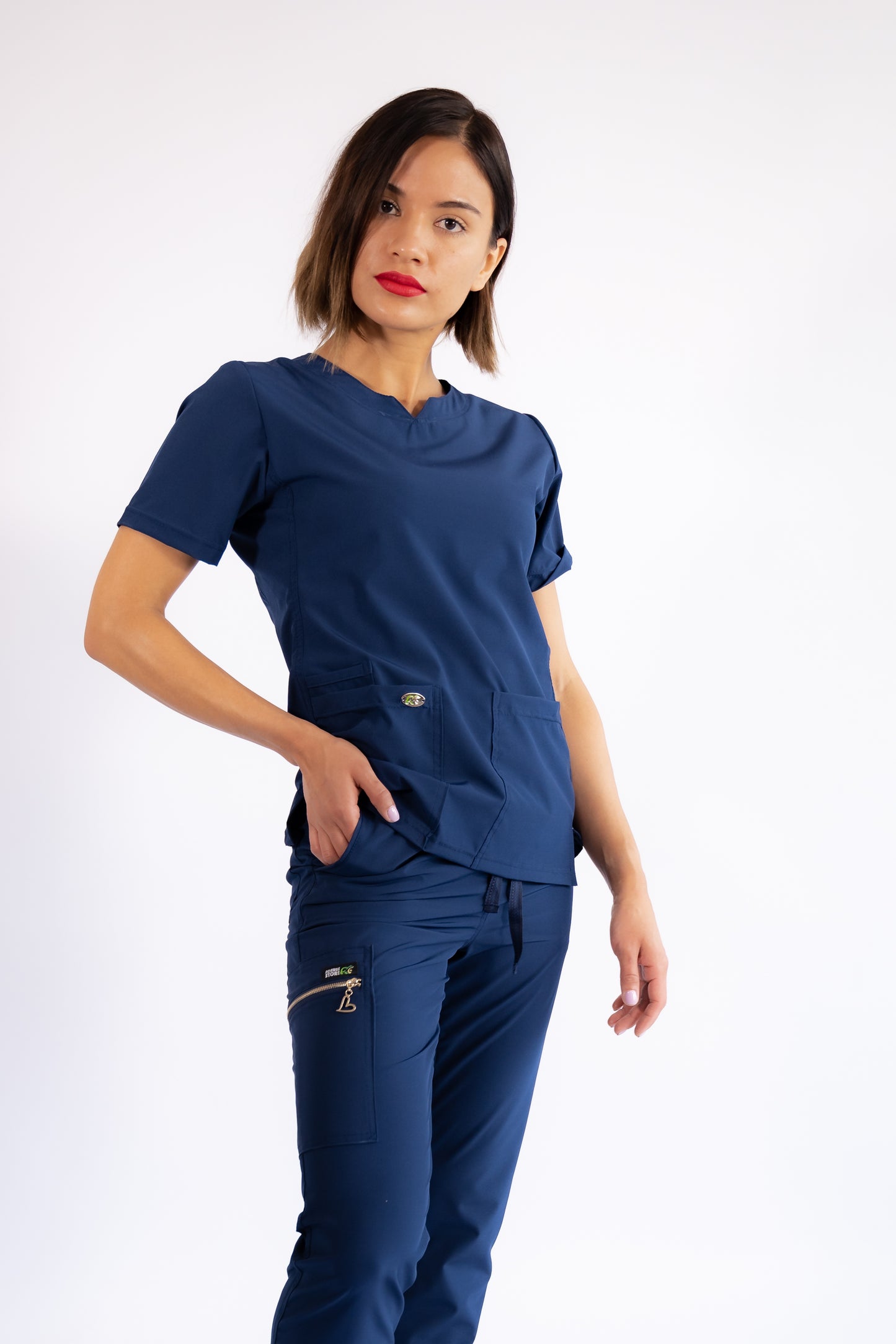 Top Amapola azul marino